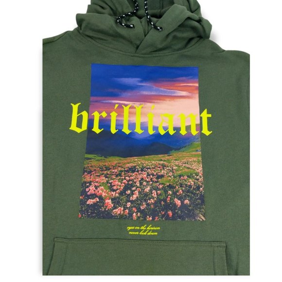 No Boundaries Mens Medium Short Sleeve Green Hoodie New - Picture 2 of 10